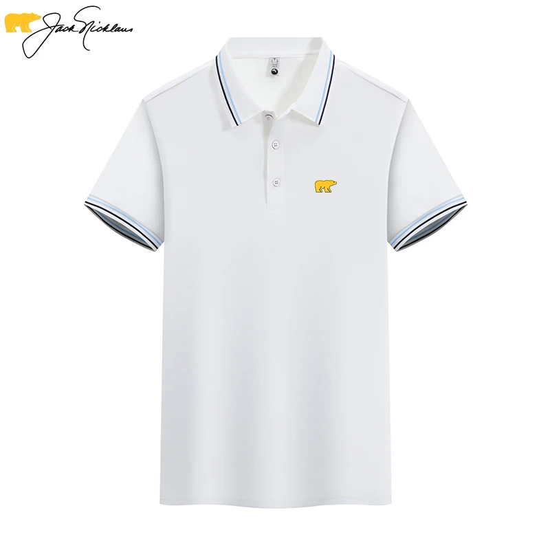 

Jack Nicklaus Summer New Men Light Luxury Polo Shirt Business Casual Comfortable Breathable Lapel Top Advanced Sense of Fashion