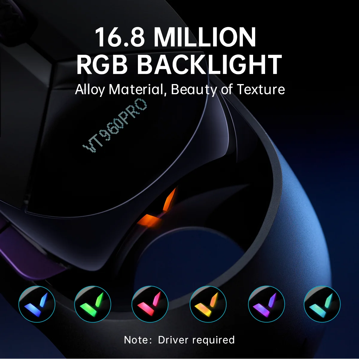 Mouse para Jogos com Fio e sem Fio Sensor Paw3395 26000 Dpi Display Oled Botões Programáveis Memória a Bordo Preto Rapoo-vt960pro - Imagem 6