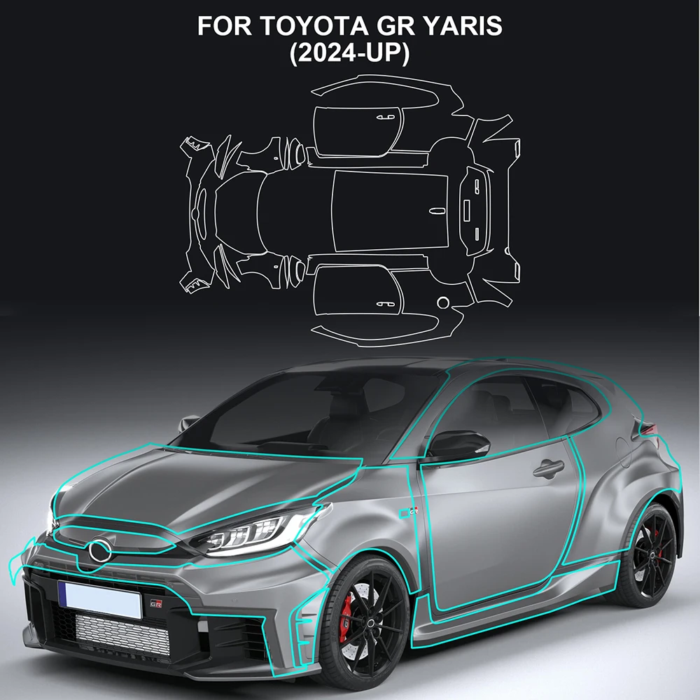 Fits Toyota Yaris GR Rear QTR Sill Arch BLACK Stone Guard Fits Toyota Yaris GR Rear QTR Sill Arch BLACK Stone Guard