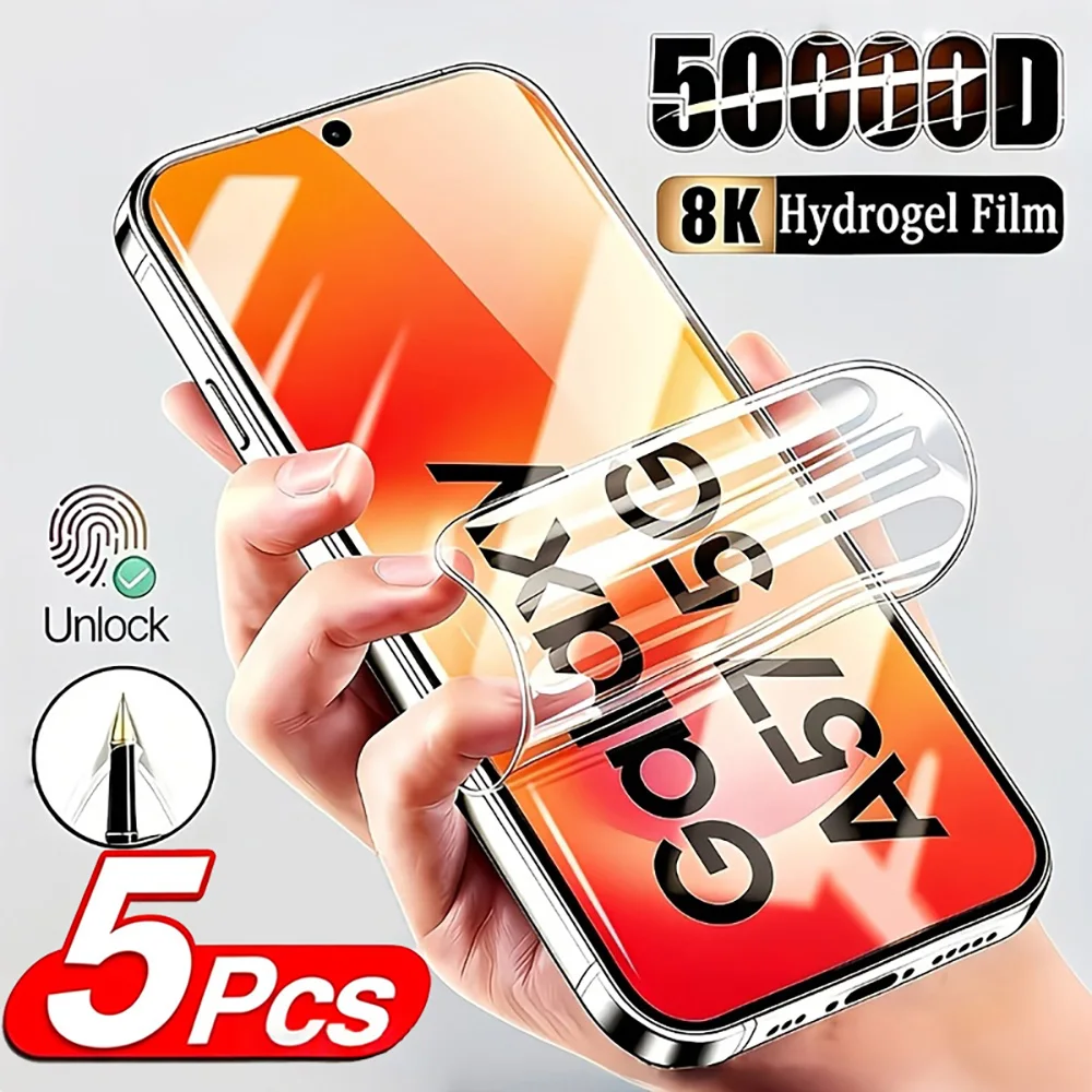 Premium Hydrogel Film Screen Protectors - Soft and Durable Shield for Smartphones (1-5 Pack)
