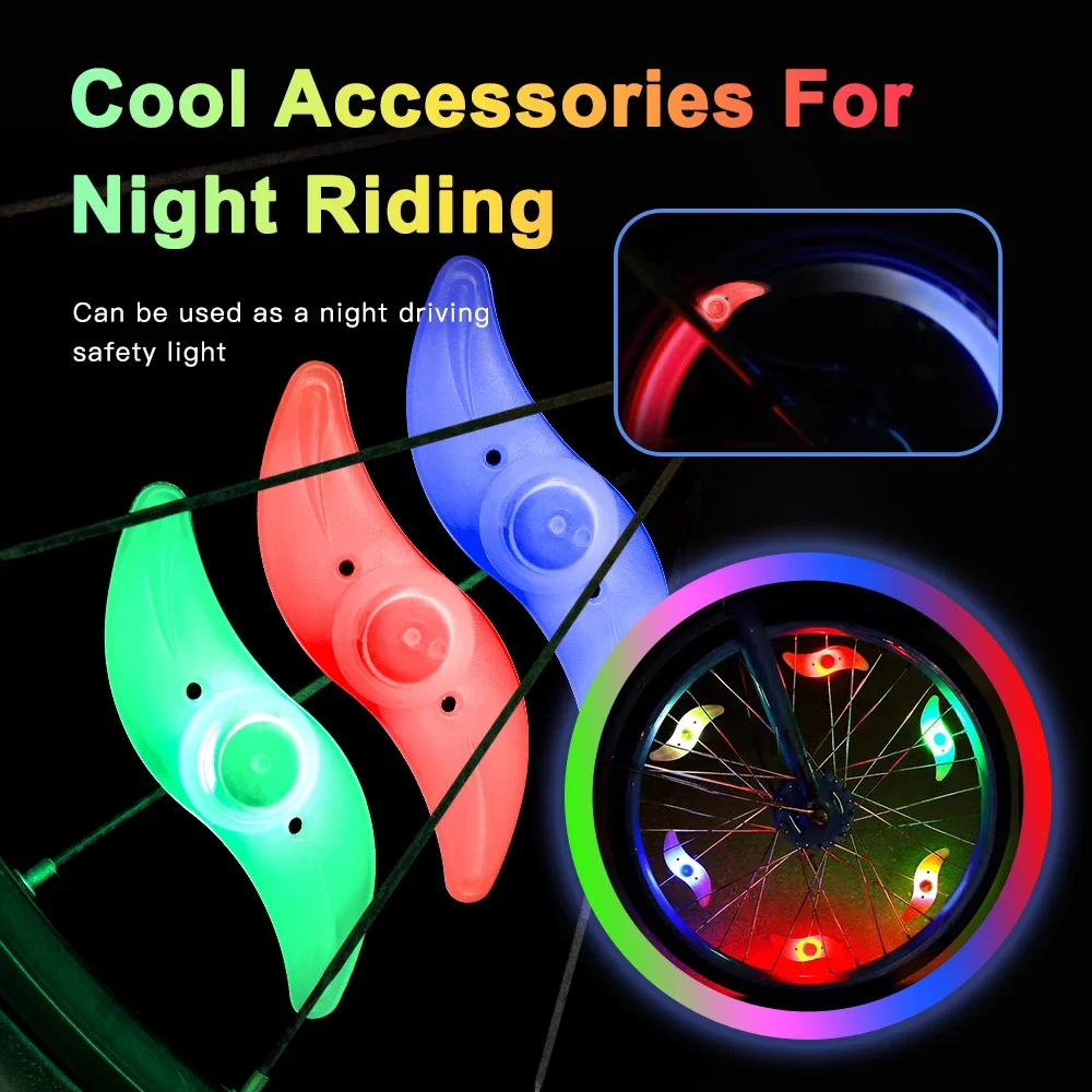 Waterproof Bicycle Wheel Spoke Light - 3 Modes for Safety and Visibility - Easy Installation - Ideal for Mountain and Road Bikes