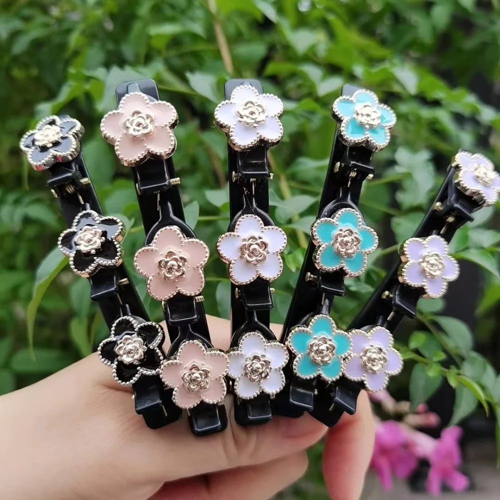 

Colorful Flower Hairpin Broken Hair Finishing Artifact Forehead Bangs Clip Headdress Hairpin Duckbill Clip Hair Accessories