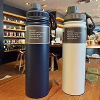530ML/750ML Thermos Water Bottle Large capacity Stainless Steel Vacuum Flask Mug Portable Outdoor Thermal Mug Sports Drinks Cup 3