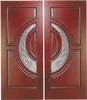 American Stylish Luxury Solid Wood Exterior Double Front Doors 4