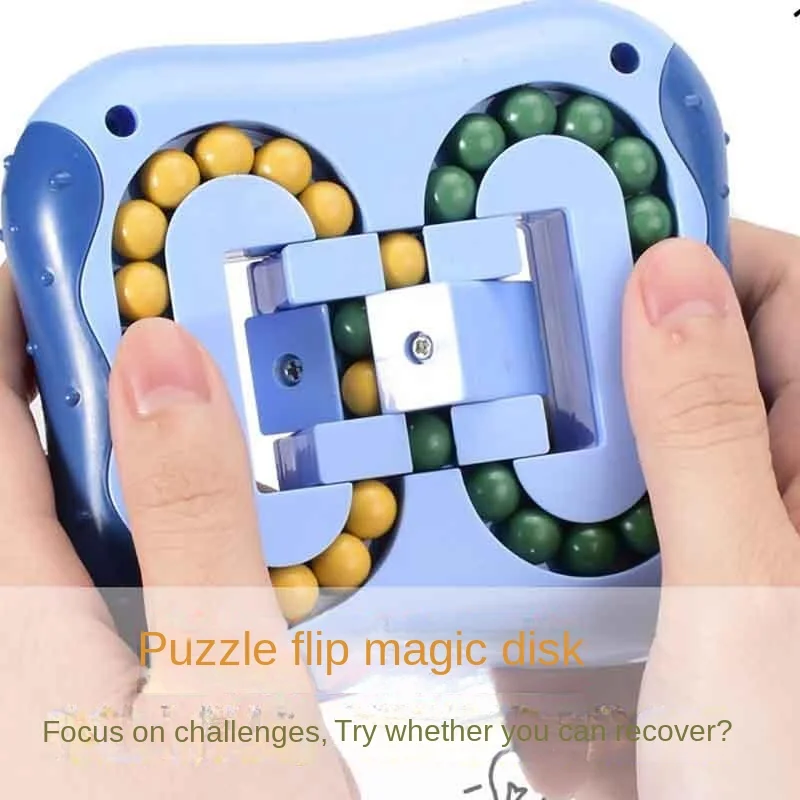 Logical Games For Children Magic Bean Puzzle Toy Beads Kids Cube Puzzle Thinking Games Anti Stress Spinner Rotating Toy Pro toys for kids puzzle 2 in 1 fidget 3d bead rotating magic cube ball fidget spinner children s intellectual development