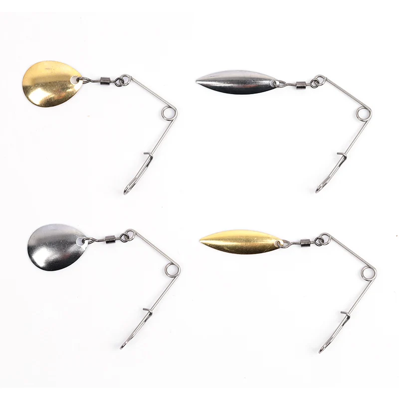 10pcs 1.2g Spinner Fishing Lure Bait Spoon Swisher Buzzbait Bass Wire Bait  Popper Vib Spinnerbait Lures Tackle Barb Pesca