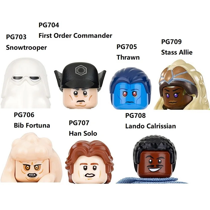 Конструктор PG8050 Han Solo Snowtrooper баночка Thrawn Binks Стасс Алли Лэндо кальризианский Биб