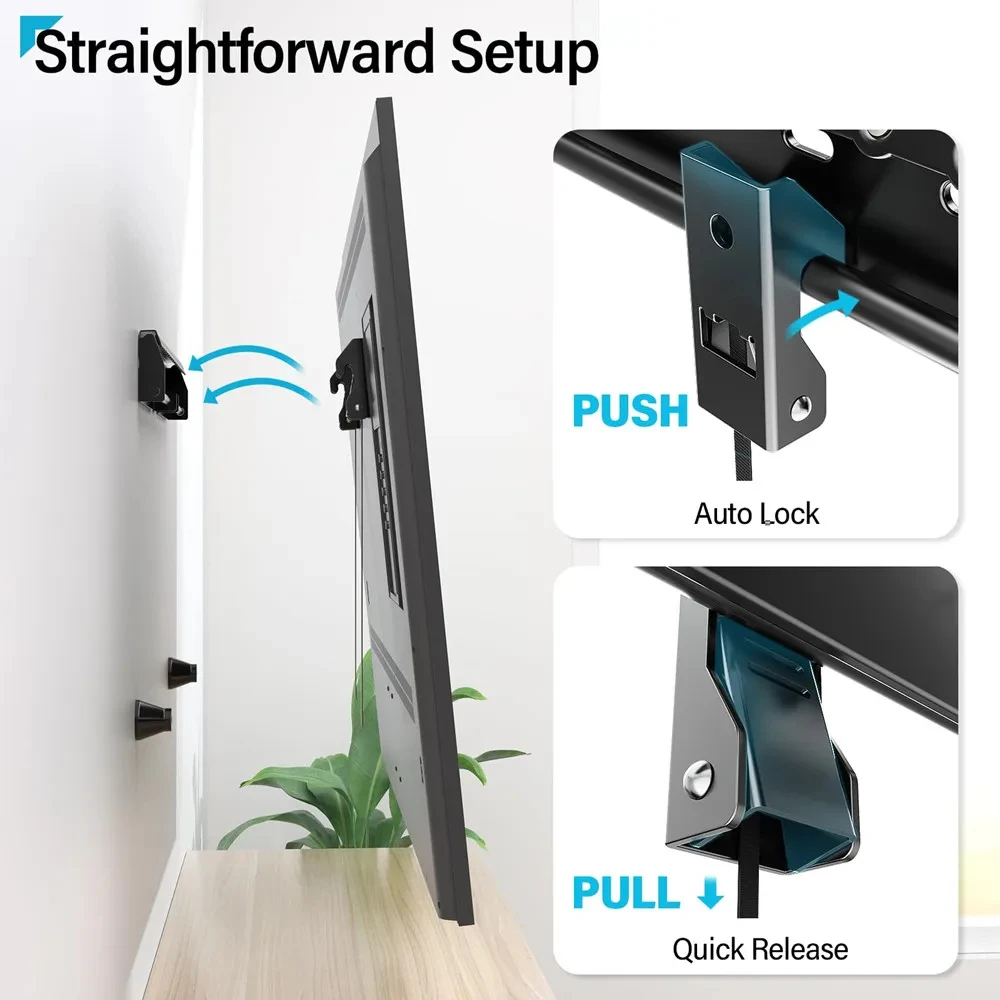 TV Wall Mount Fixed for Most 25-55 Inch TV Two Hole Hanging Bracket Easy Install