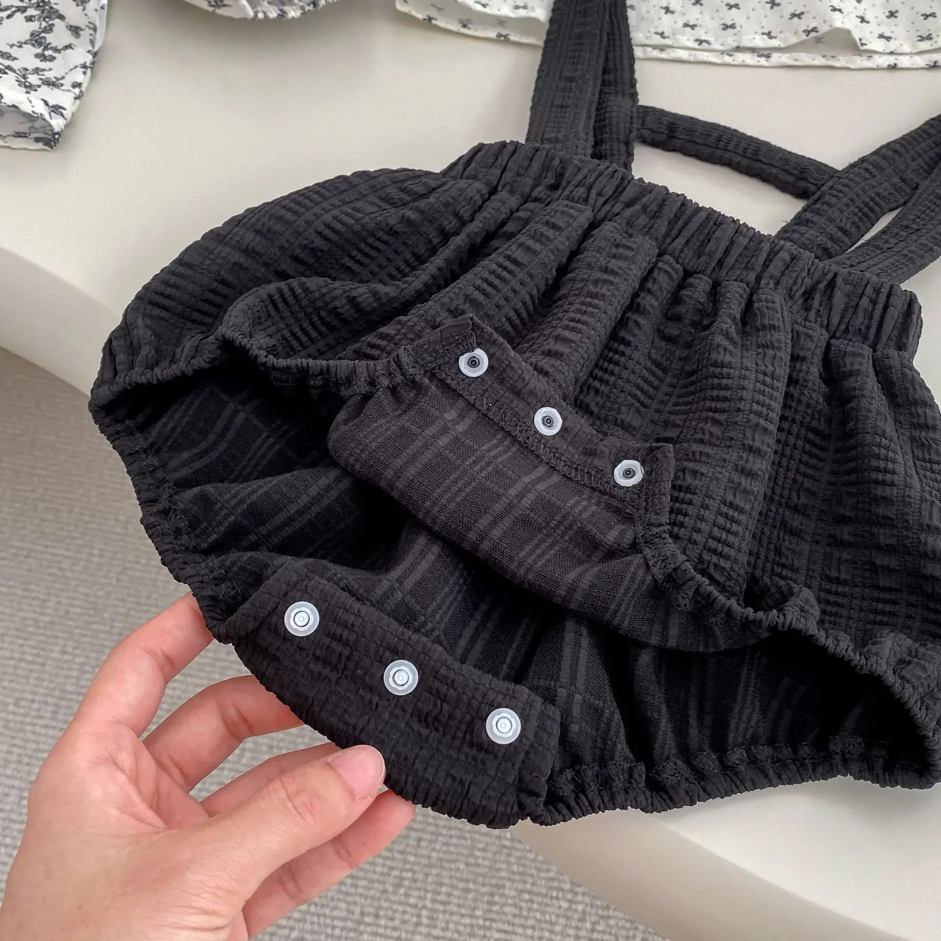 Baby Girls Spring Bodysuit and Shorts Set