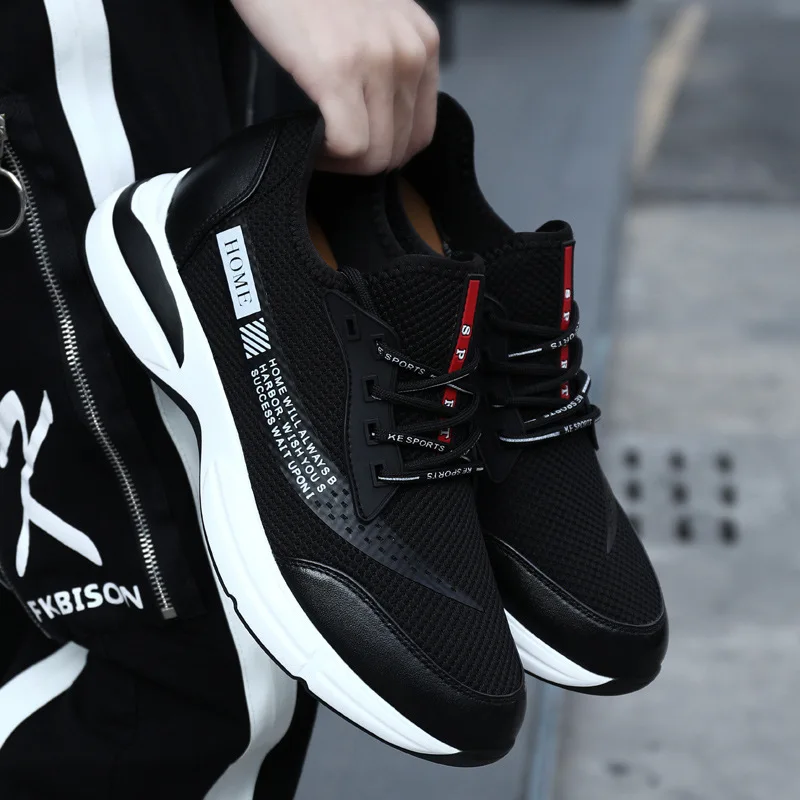 Men's Sneakers Elevator Shoes Breathable Height Increasing Invisible Inner Height 6/8/10CM Taller Shoes Comfortable Sports Shoes 5
