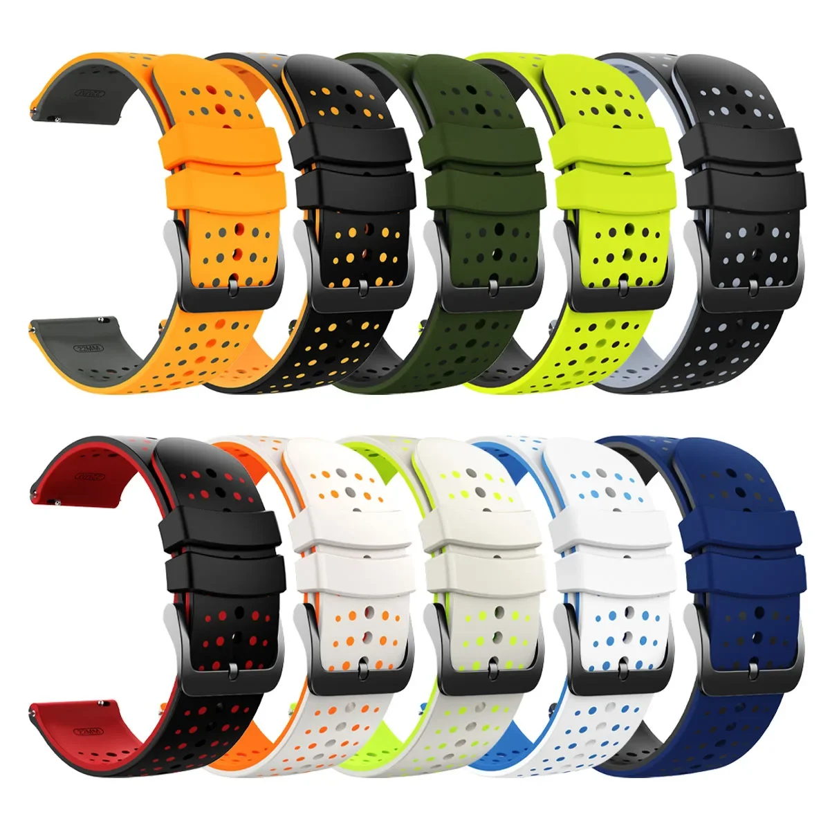 Silicone Sports Wristband Bracelet - 22mm Watch Strap Accessory