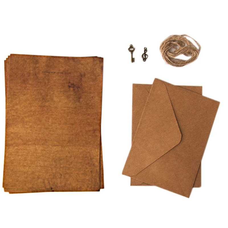 

12 Pcs Vintage Kraft Paper Writing Paper European Style Paper For Letter Writing Letter Paper Stationery