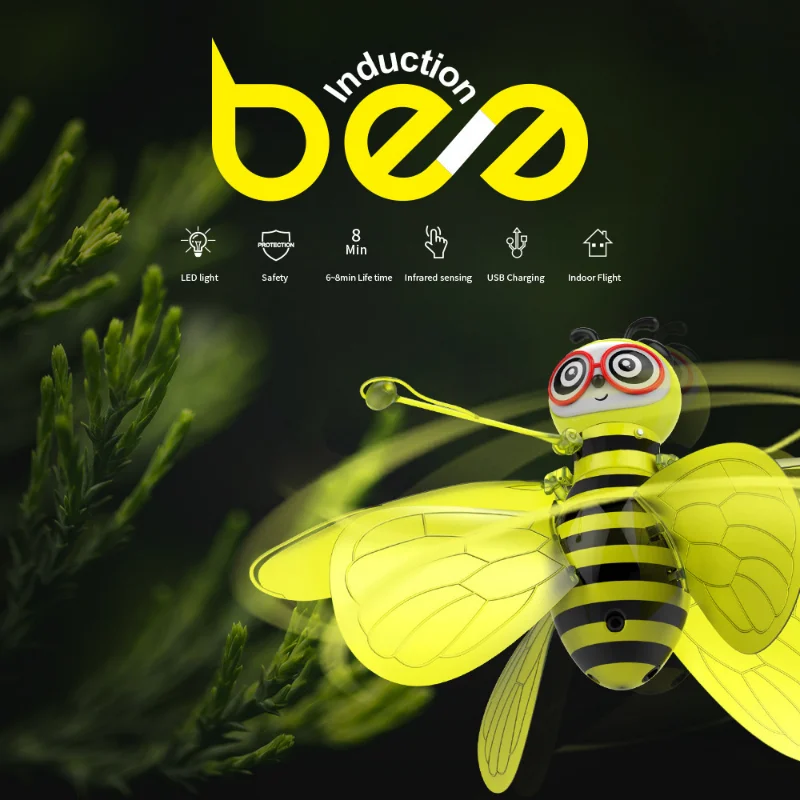 

Toy Bee Automatic Induction Simulation Electric Luminous Toy Rechargeable Children Toy
