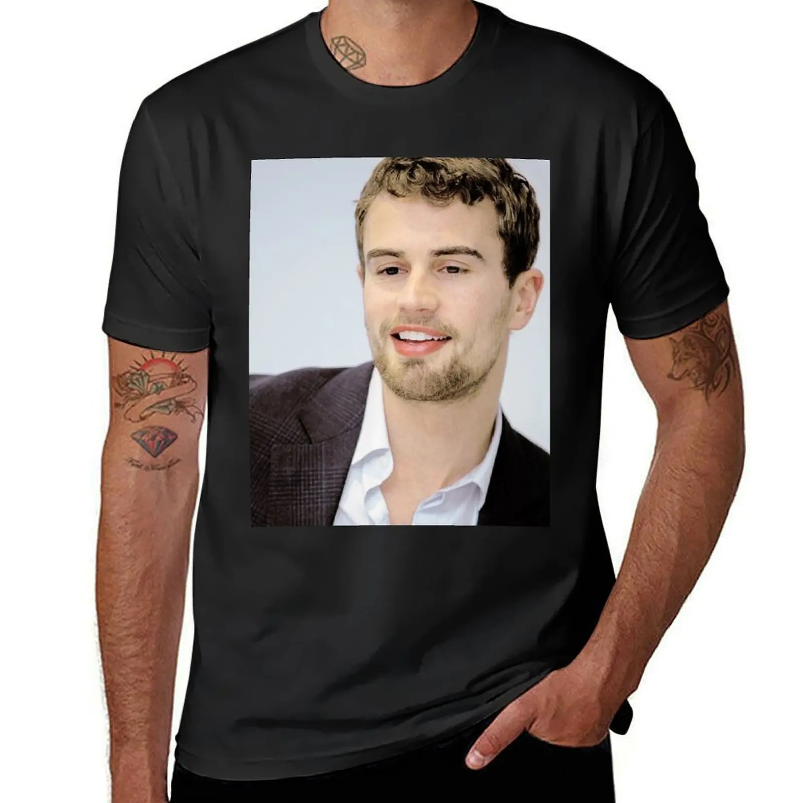 

theo james cute T-Shirt kawaii clothes hippie clothes blacks mens t shirts casual stylish