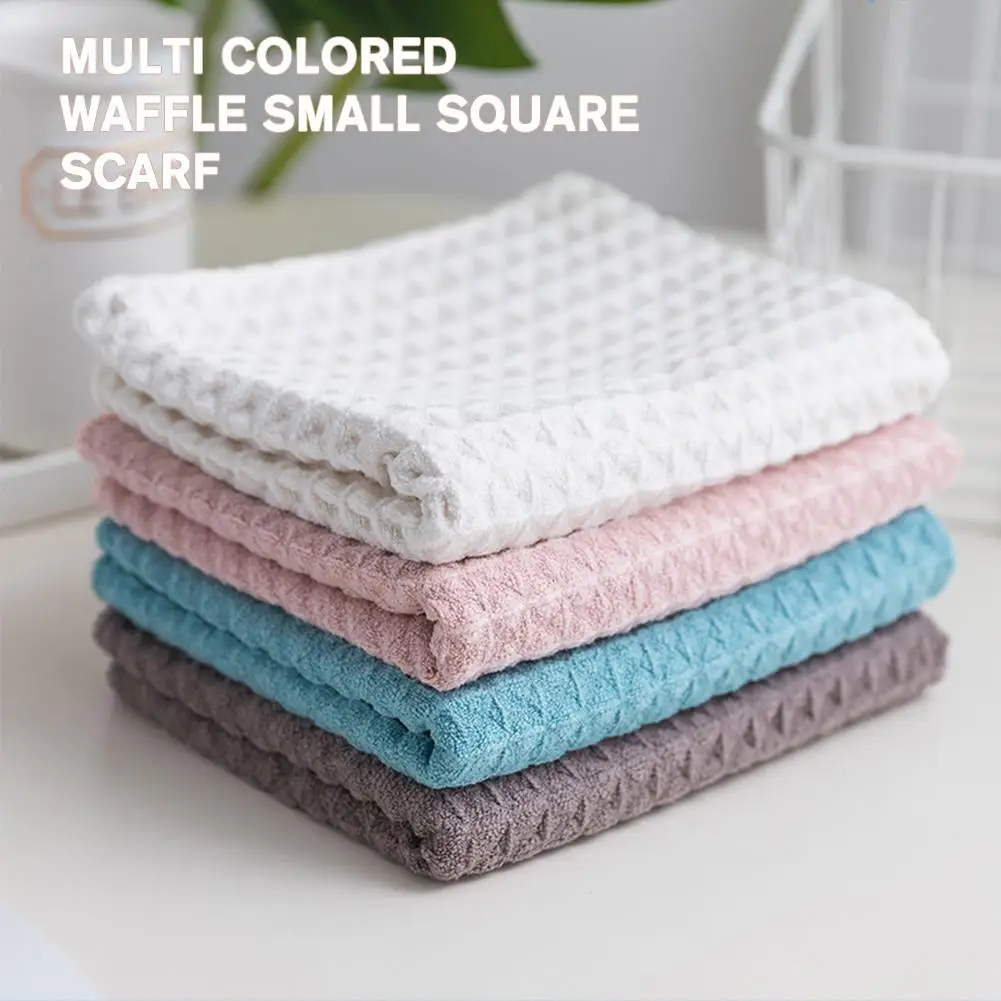 

1 Piece Towel Quick Drying Quick-Dry Solid Color Soft Towel Towel Quick-drying Hair Dry Face Towel Towel Waffle Head Hand J8A6