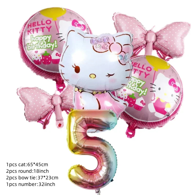 thumbnail image 1 of Caja de dulces portátil con diseño de Hello Kitty, color rosa, para fiestas de cumpleaños de niñas, suministros de decoración para el primer quinto cumpleaños, regalos para niños, adorno para tarta de, 1 of 5