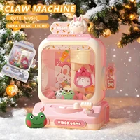 New Mini Claw Machine Rabbit  Electronic Dispenser Arcade Game Candy Crane Game Doll Capsule Toy Music And Lighting Kids Gift 1
