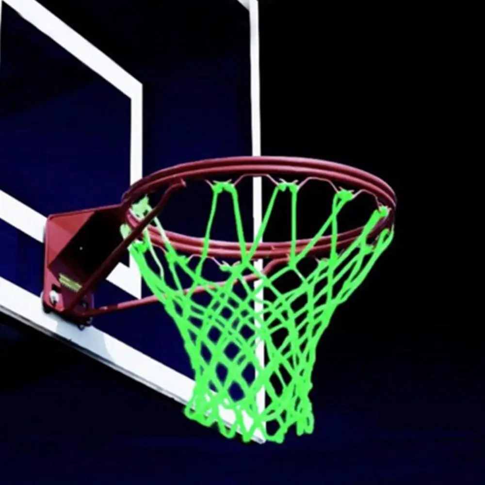 

Kids Braided Nylon Glowing Luminous 8 Buckles Basketball Net Durable Lightweight Sports Equipment Training Sports Supplies