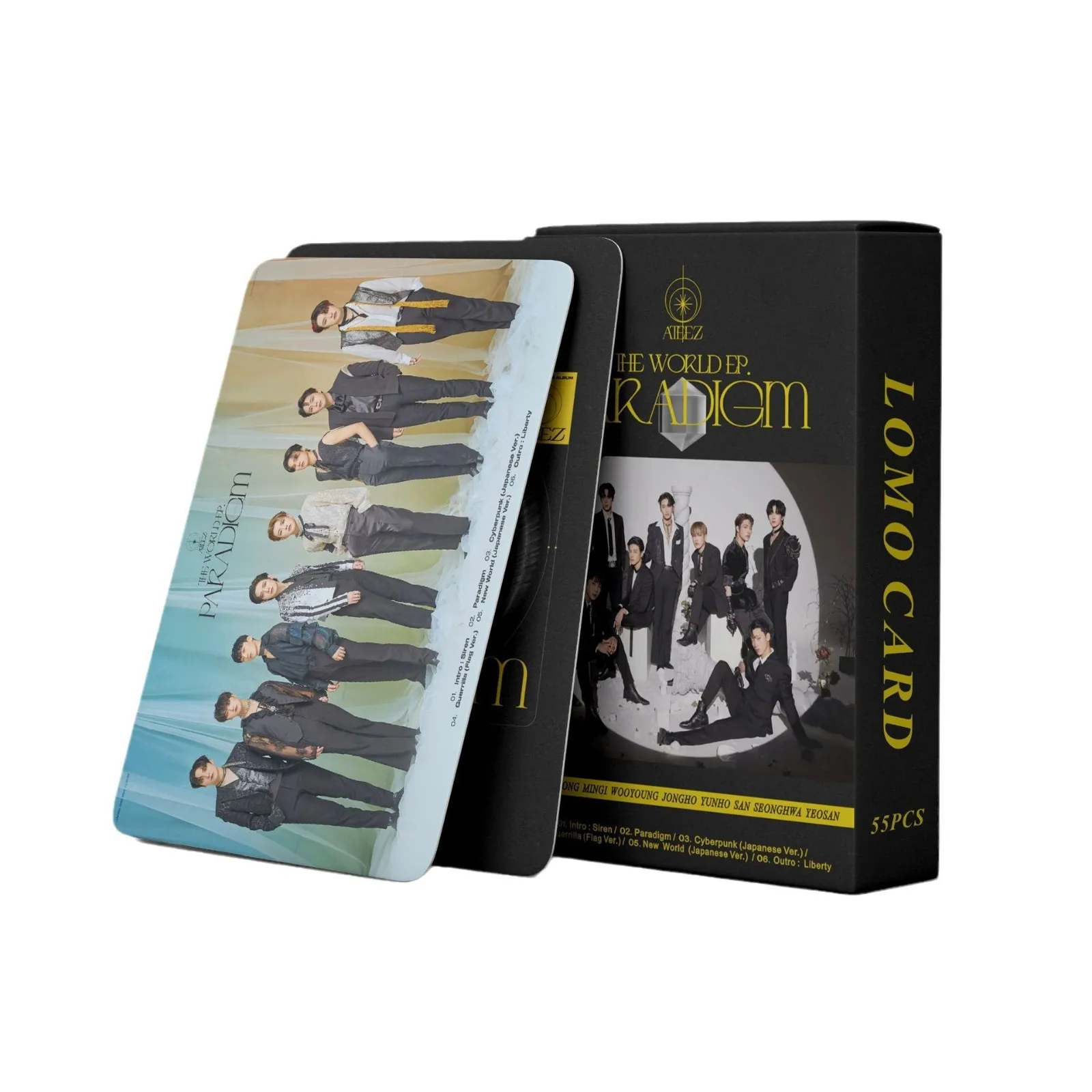 55Pcs/Set Kpop ATEEZ Paradigm Lomo Cards New Ablum HongJoong SeongHwa Photo Print Pictures Postcard for Fans Gifts Photocard