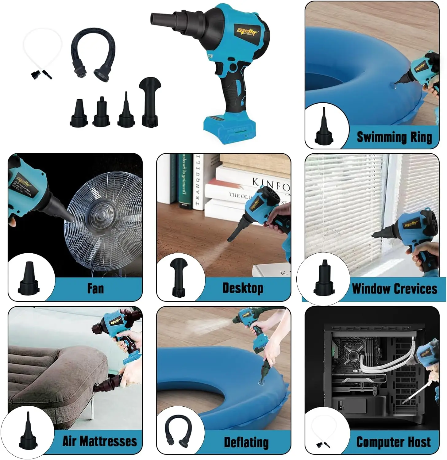 Cordless Air Pump Air Duster for Makita 18V BL1830 Battery(Tool