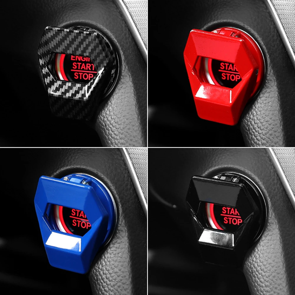 2021new Car Engine Start Stop Switch Button Cover Decorative Auto Accessories Push Button Sticky Cover Car Interior Car-Styling coils for car