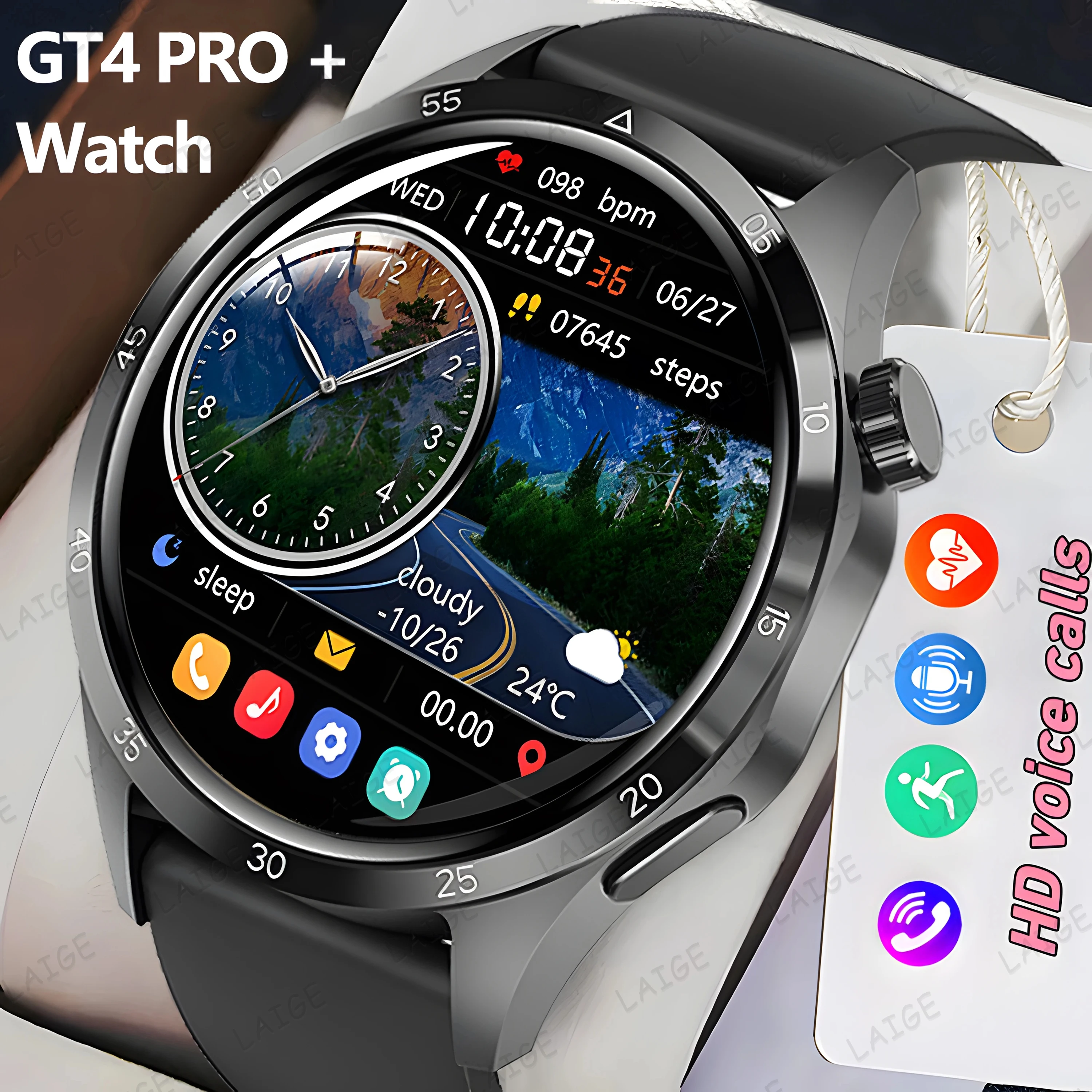 

Новинка 2024, Смарт-часы для Huawei GT4 Pro, мужские часы с 4 AMOLED экраном, измерением пульса и уровня сахара в крови, оригинальные Смарт-часы с Bluetooth-вызовом