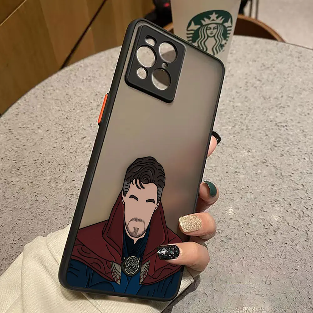 Funda mate para OPPO Realme 10 9 9I 8 8I 7 7I 6 5 FIND X3 X4 PRO 4G 5G Funda Coque Capa Shell Los vengadores de Marvel héroes sin rostro