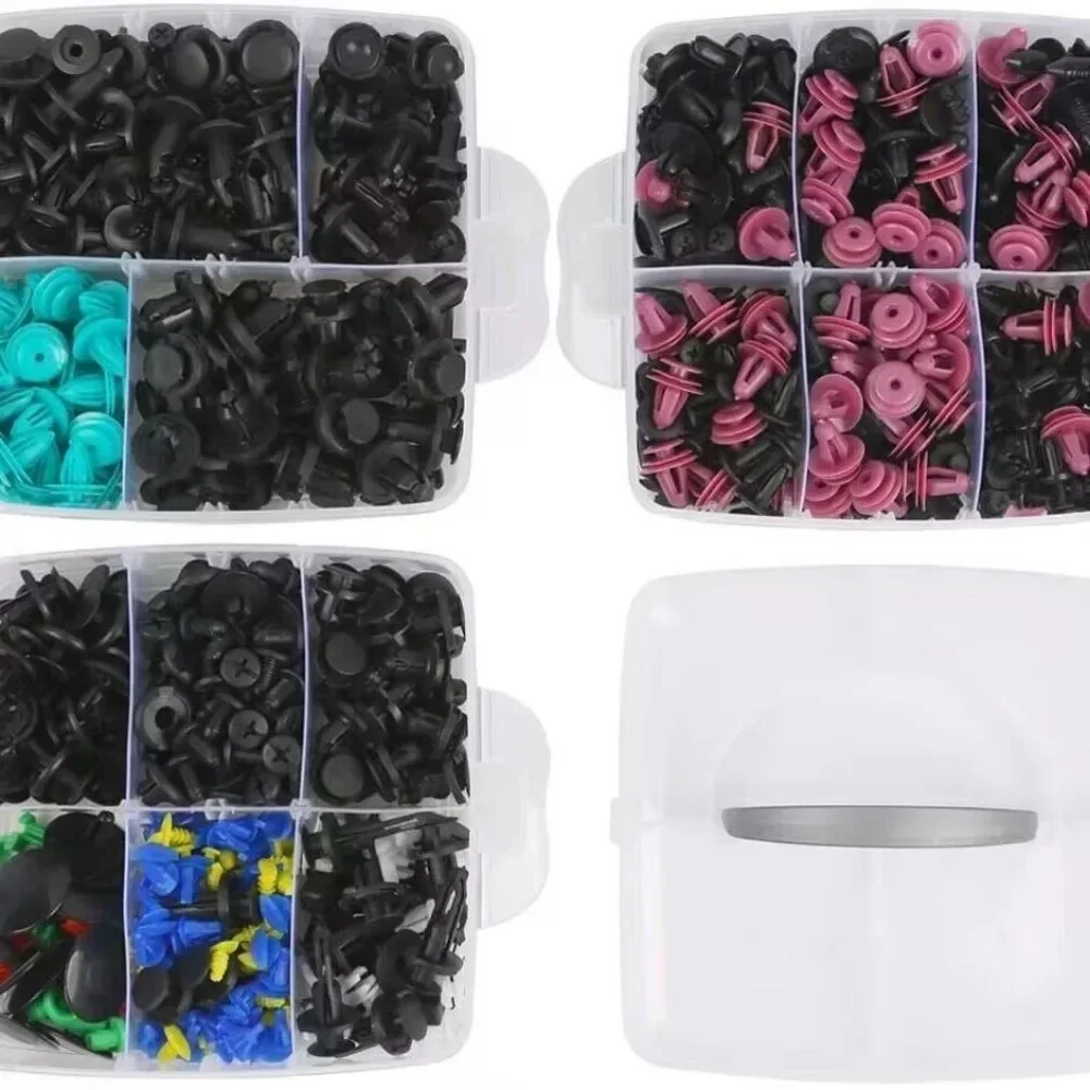 680PCS Plastic Car Fastener Clips Kit Mixed Car Bumper Door Trim Panel Auto Bumper Rivet Retainer Push Engine Cover