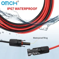 Câble d'extension de panneau solaire OMCH 50/100CM 6mm2 10AWG avec connecteur 50A pour batterie de voiture et connexion de panneau solaire 6