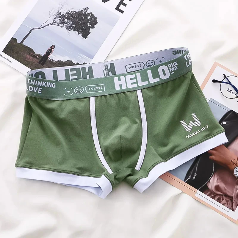 Boxer Shorts Men's Underwear Cotton Underwear Letter Waistband Comfortable Breathable Soft Boxer Shorts Fashion Casual Sports Shorts