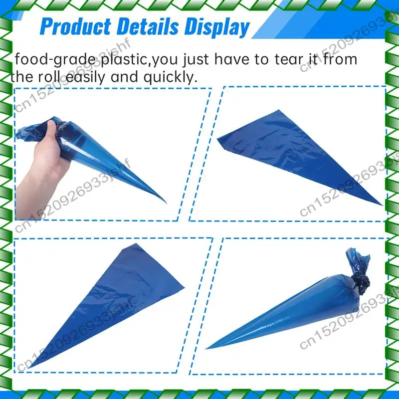 -BOFF 50Pcs 초대형 일회용 과자 가방 21 인치 케이크 장식 아이싱 파이프 크림 디저트 장식 파이프 가방 베이킹