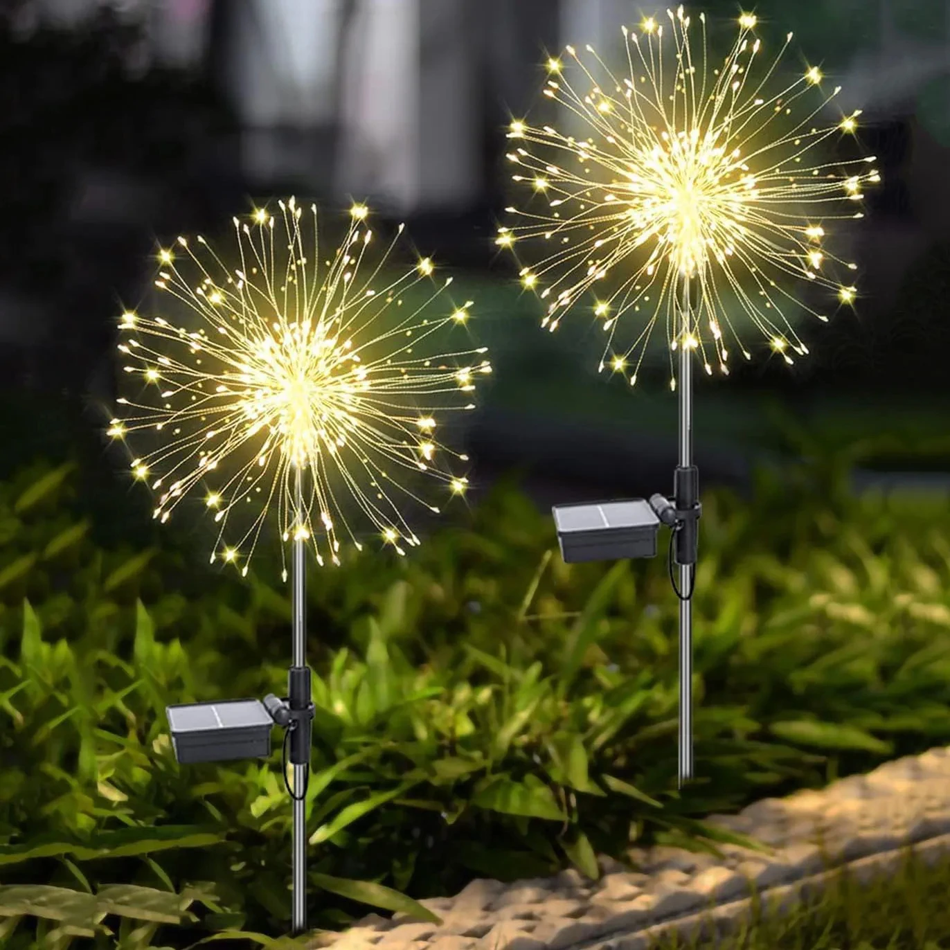 Solar Dandelion Fireworks Light Outdoor Waterproof Home Courtyard Garden Atmosphere Decoration Ground Insertion Lawn Light