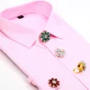2pcs Rhinestone Cufflinks Shirt Sleeve Button Covers Bling Crystal Button Clips for Dresses and Shirts Button Decoration Buttons 1