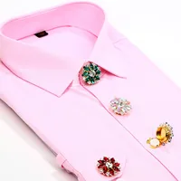 2pcs Rhinestone Cufflinks Shirt Sleeve Button Covers Bling Crystal Button Clips for Dresses and Shirts Button Decoration Buttons 1