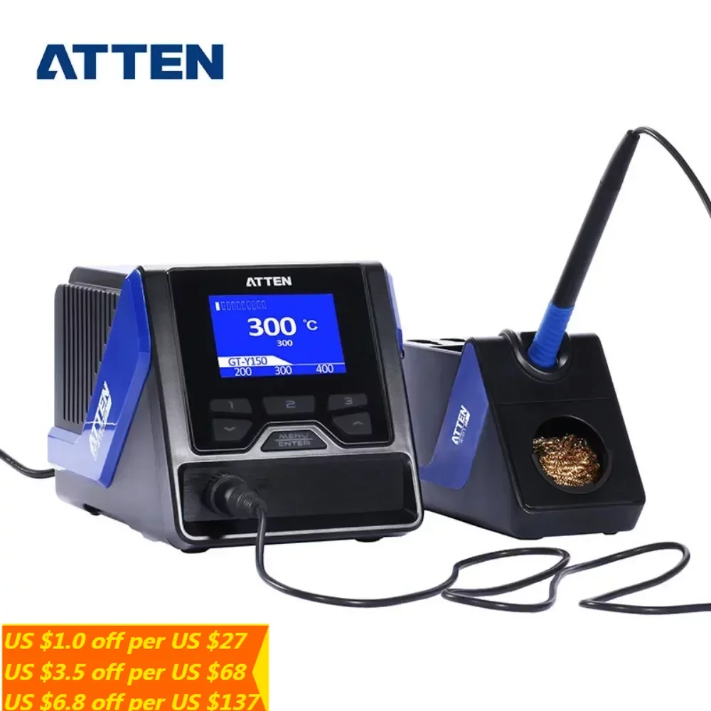 

ATTEN GT-6150 110V/220V soldering station 150W Single Channel soldering iron intelligent lead-free Auto-sleep SMD Rework Station