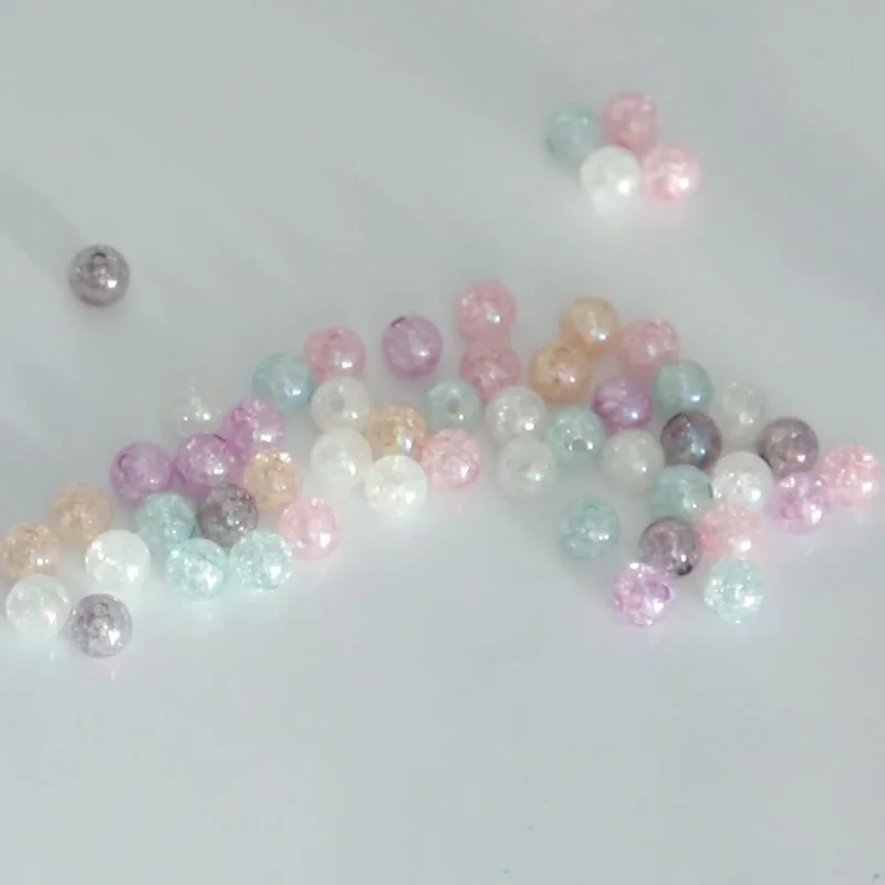 50 Pz Mezza Placcatura Vetro Sfaccettato Distanziatore Sciolto