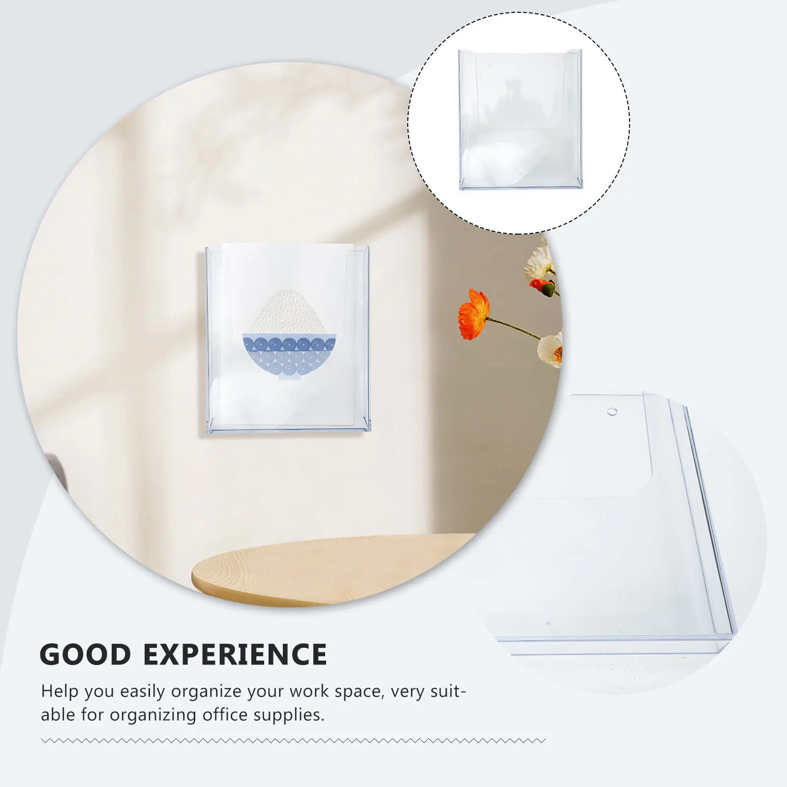 메일 정리함 벽걸이형 아크릴 파일 홀더 사무실 및 가정용 문서 책 보관을 위한 견고한 데스크탑 정리함
