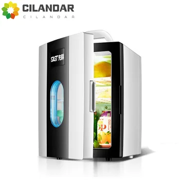 Small 10L mini car refrigerator refrigeration student dormitory cosmetic refrigerator car home dual-use 1