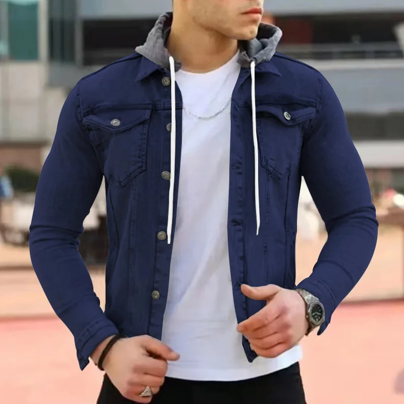 2023 Autumn New Men's Hooded Jacket Fashion Casual Style High