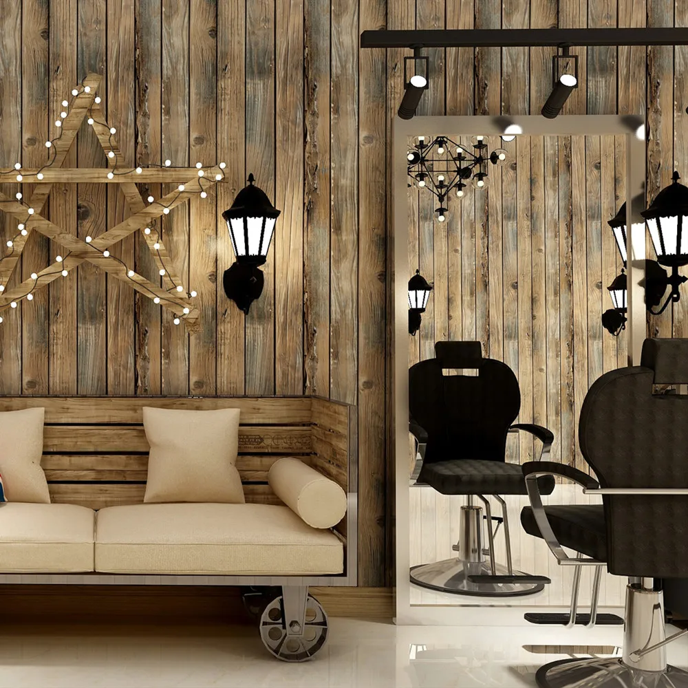 

Faux Wood Grain Self Adhesive Wallpaper Peel and Stick Wood Wallpaper Vinyl Waterproof Wall Stickers