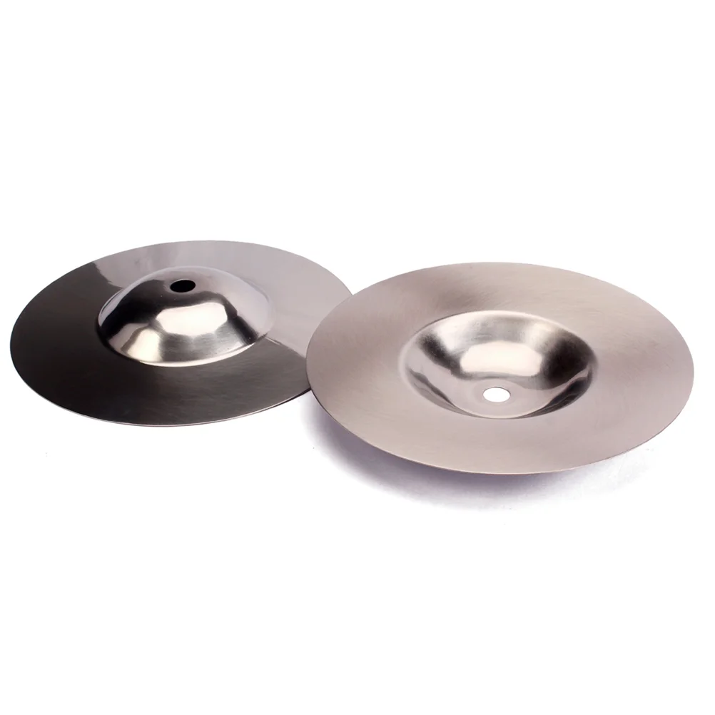 2pcs Beginner Cymbal Durable Drum Melodious Percussion Accessories Gong Metal Sound Tablets Crash High Hardness Fine Grinding