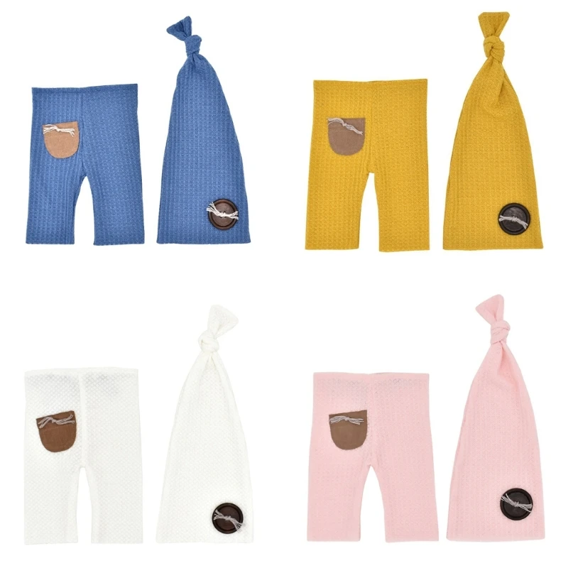 

Newborn Photography Essential Brthmark Hat with Pants Set for Stunning Portraits