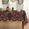 Mexican Day of The Dead Waterproof Tablecloth Mexico Fiesta Decor Reusable Dia De Muertos Tablecloth for Table Halloween Decor 5