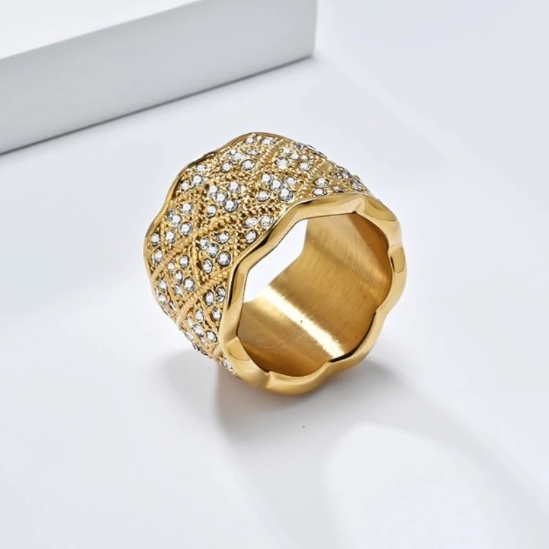 Mesh-Ringe, Edelstahl-Ring für Herren und Damen, hochwertiger, leichter Luxus, personalisierter Modeschmuck
