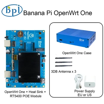 Banana Pi OpenWrt One MediaTek MT7981B 1GB DDR4 2.5GbE RJ45 and Gigabit Ethernet RJ45 256 MiB SPI NAND Open Source Smart Router 1