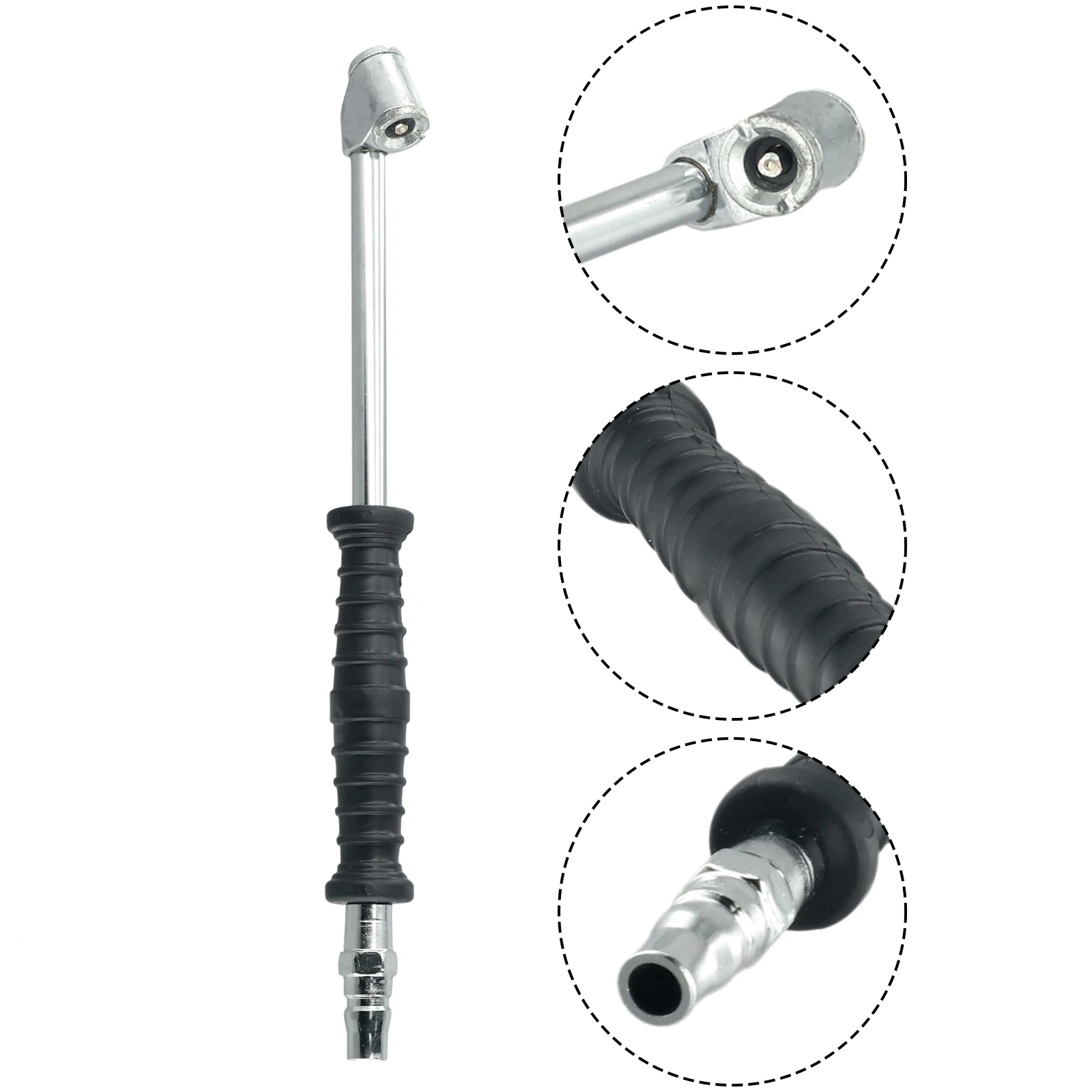 

Car Tire Quick Inflation Rod Inflation Nozzle Dual Head Straight Handle Dual Purpose Tire Valve Replacement Tool Wheel Car Parts