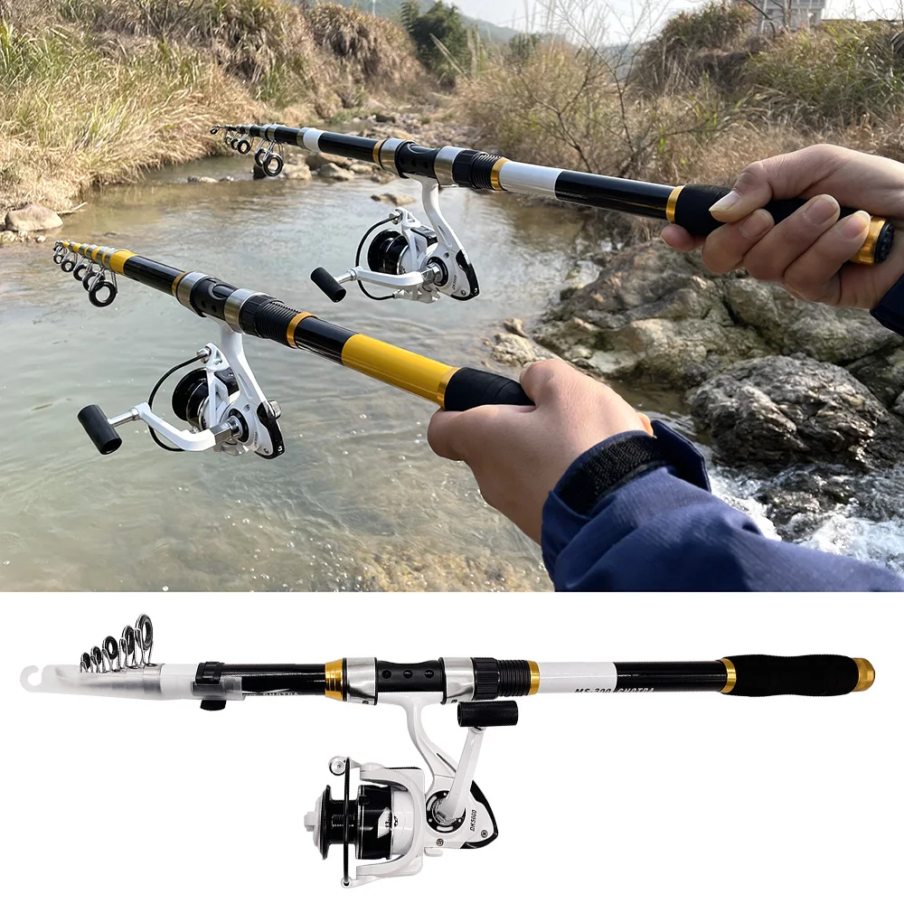 GHOTDA 2.1-3.6M Fishing Kit Set Fishing Rod and 5.2:1 / 5.1:1