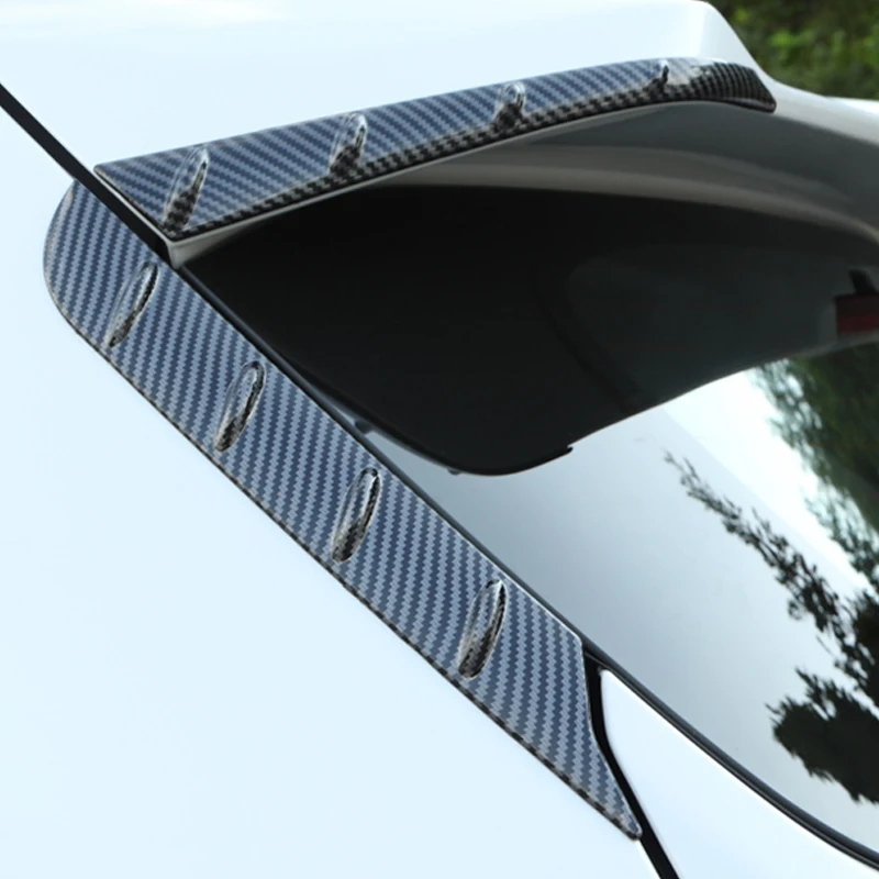 

Rear Window Side Spoiler Wing Chrome Carbon Decor Trim Car Styling Exterior Mouldings For Toyota Highlander 2020-22 Accessories