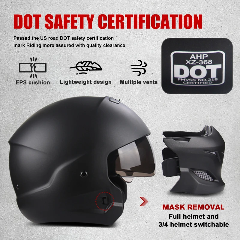 Casque Scorpion Demi Predator Avec Poignees Amobiles, 2022