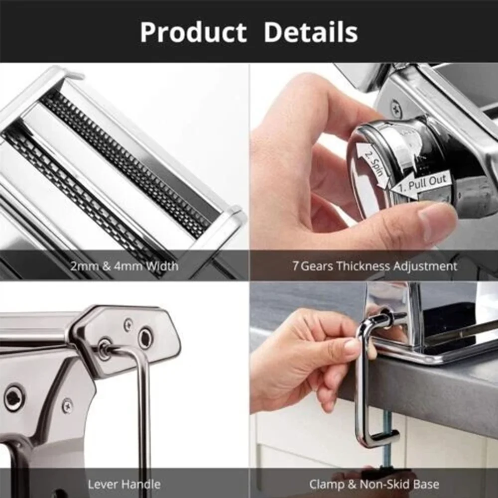 Manual Stainless Steel Pasta Maker 4